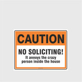 Custom Gate Signs,Caution No Soliciting